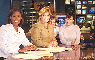 Original founder Kitania Kavey being interviewed for Florida Models and Florida Actors on a newscast.